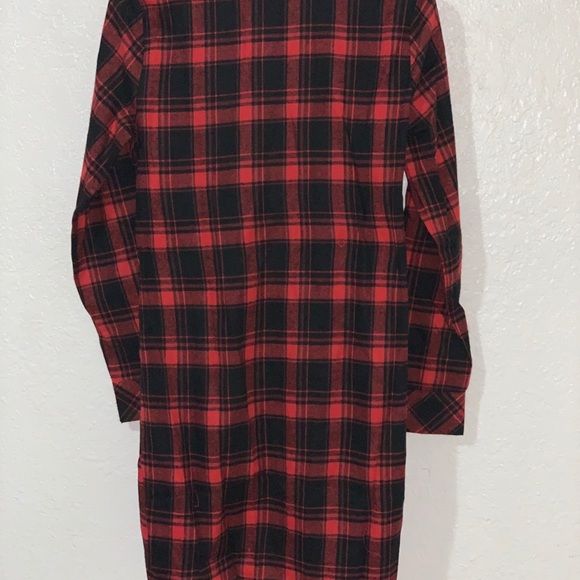 NEW Checked Tie Front Shirt Dress - Picture 3 of 4